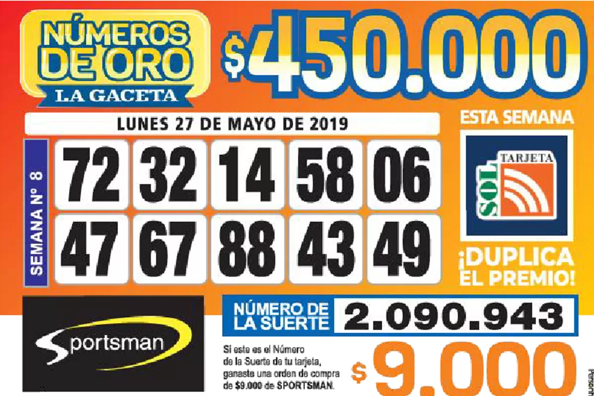 Los Números de Oro de LA GACETA