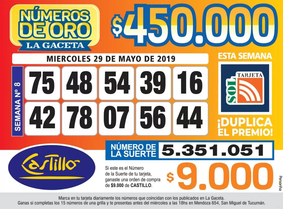 Los Números de Oro de LA GACETA