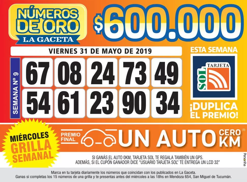 Los Números de Oro de LA GACETA