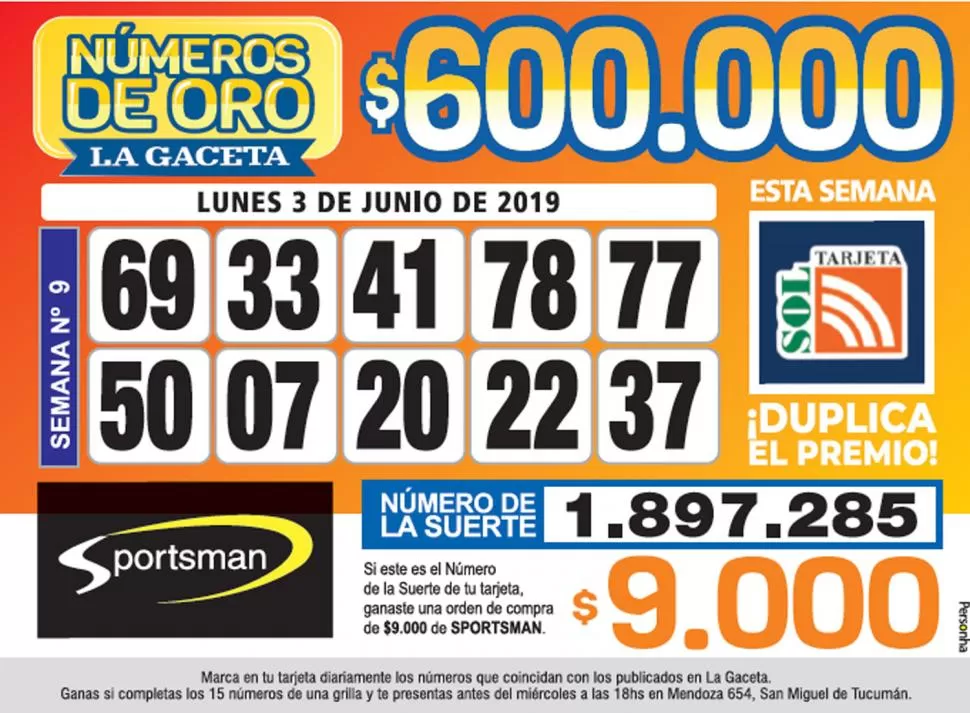 Los Números de Oro de LA GACETA