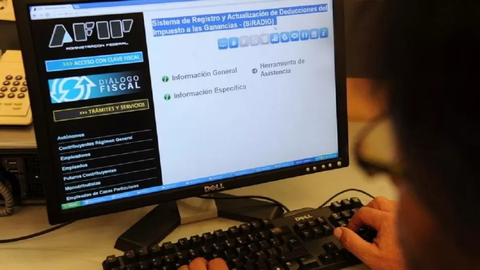 CIFRA. En abril pasado, la AFIP obtuvo un ingreso en concepto de Ganancias de 72.783 millones de pesos.  