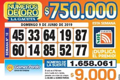 Los Números de Oro de LA GACETA