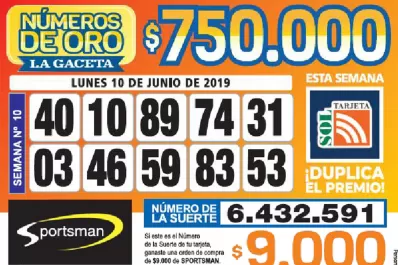 Los Números de Oro de LA GACETA