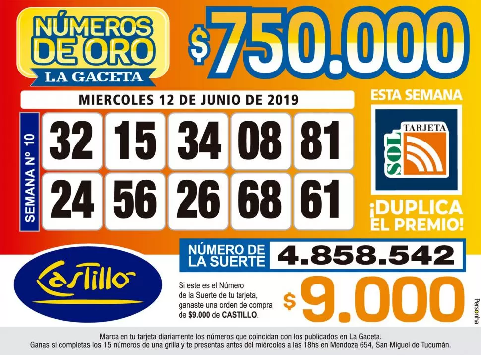 Los Números de Oro de LA GACETA