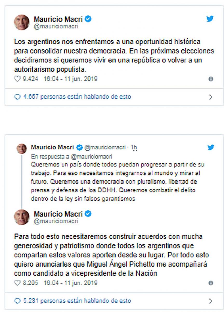 Pichetto cierra con Macri y lo respalda para un nuevo mandato