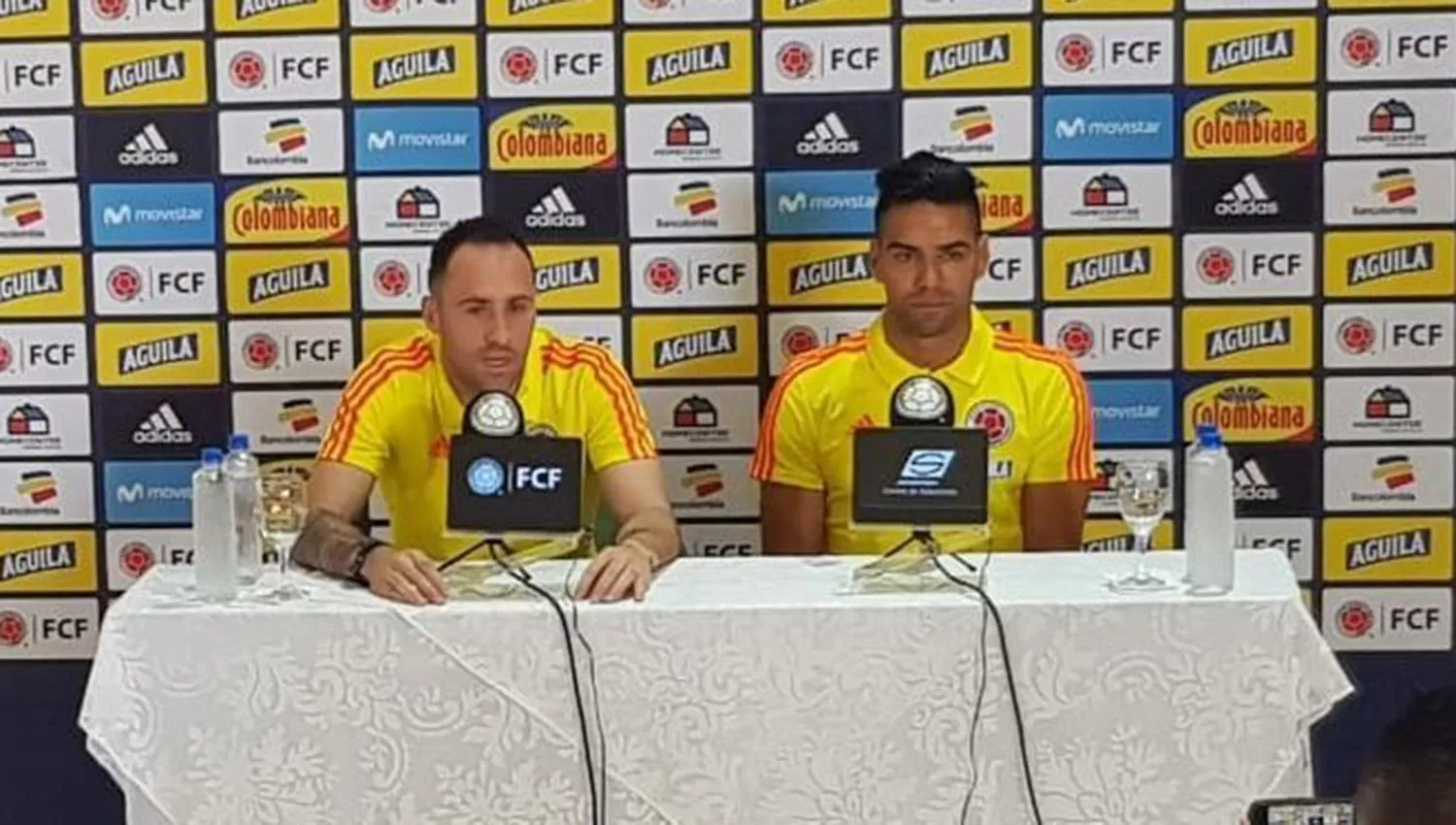 Ospina y Falcao García, dos referentes de la selección cafetera. (FOTO TOMADA DE PRENSA Conmebol) 