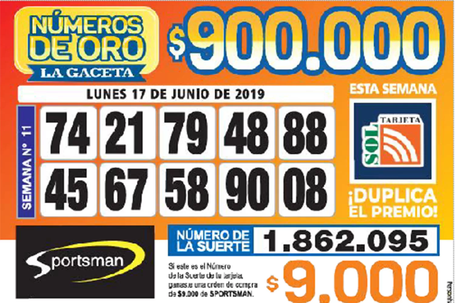 Los Números de Oro de LA GACETA