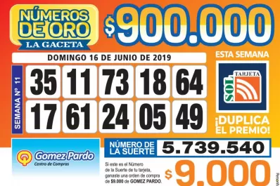 Los Números de Oro de LA GACETA