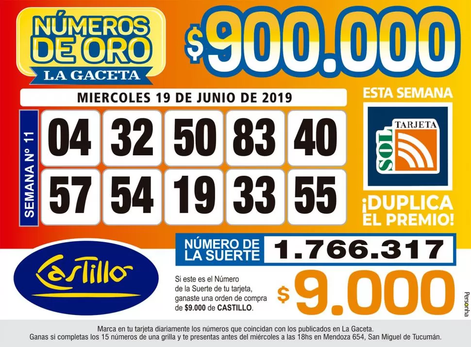 Los Números de Oro de LA GACETA