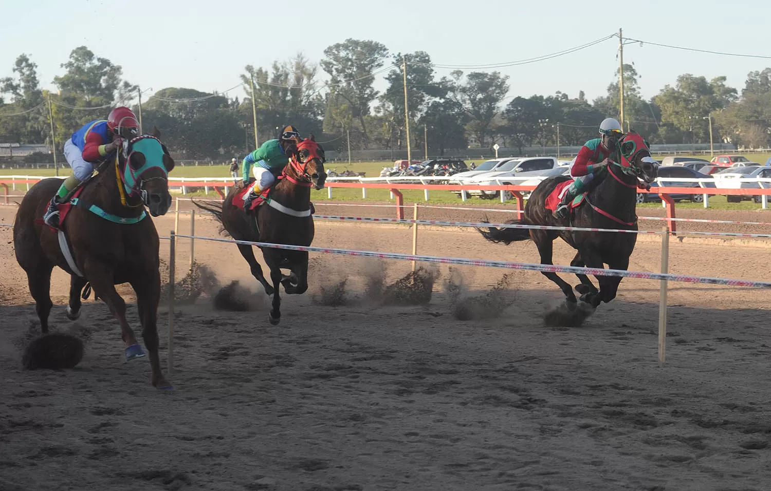 APARECIÓ CON FUERZA EN EL FINAL. Peluchín (izquierda) logró una contundente victoria en el clásico “Día de la Bandera”.