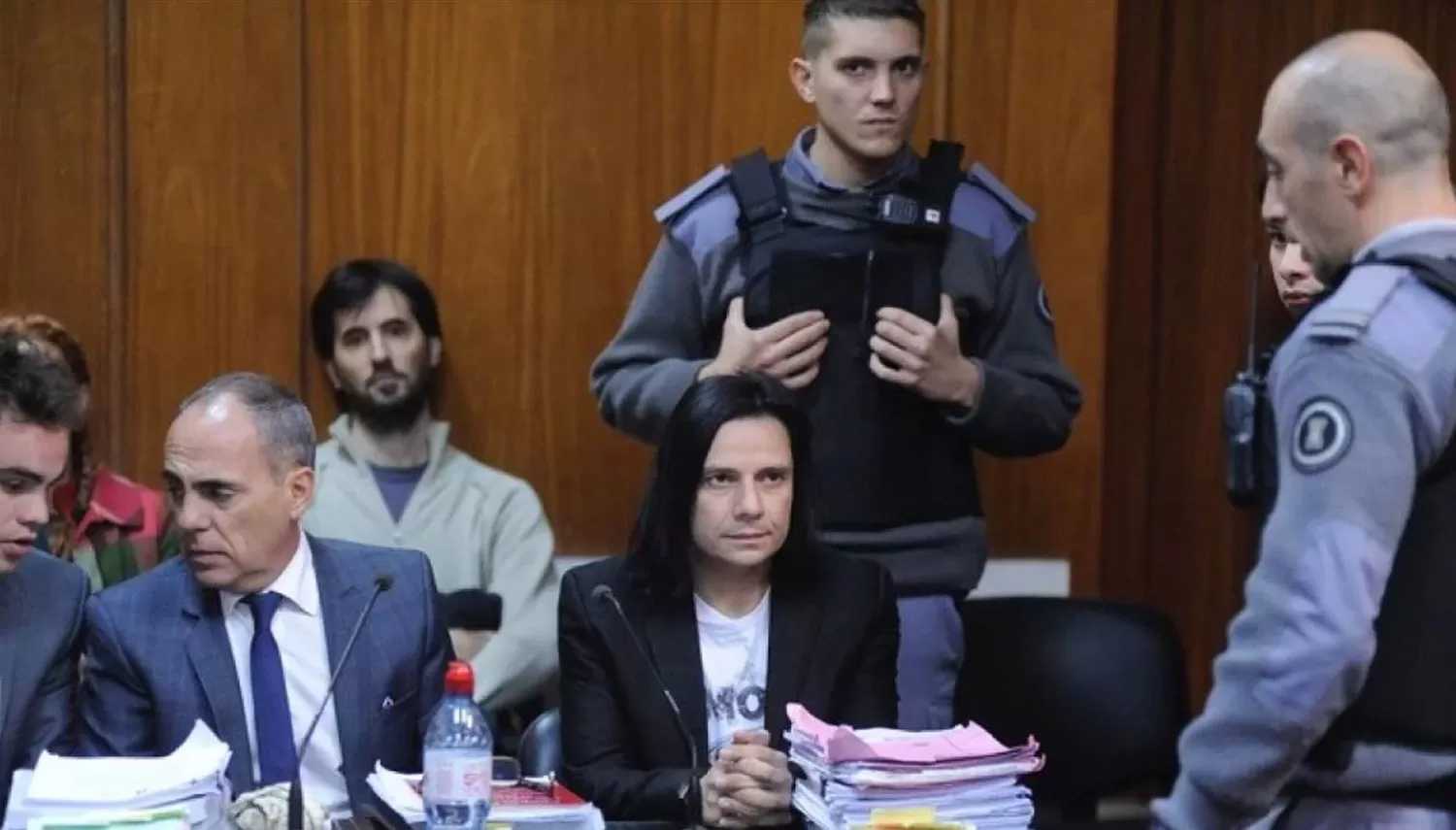 CRISTIAN ALDANA. El músico, durante el juicio.