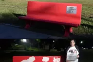 Vandalizaron los bancos rojos de la ciudad