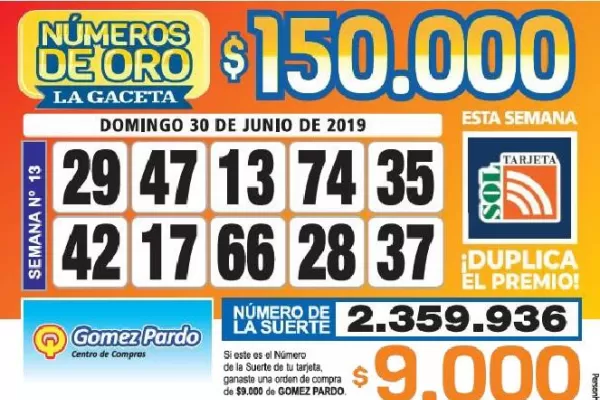 Los Números de Oro de LA GACETA