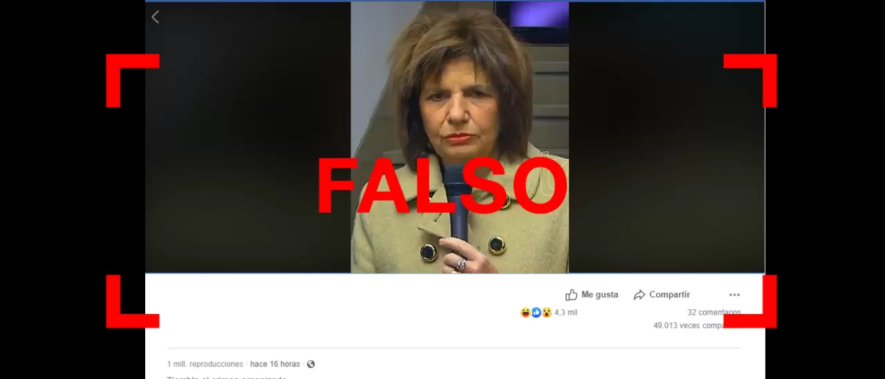 Es falso el video de Bullrich donde parece “borracha”