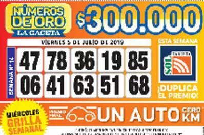 Los Números de Oro de LA GACETA