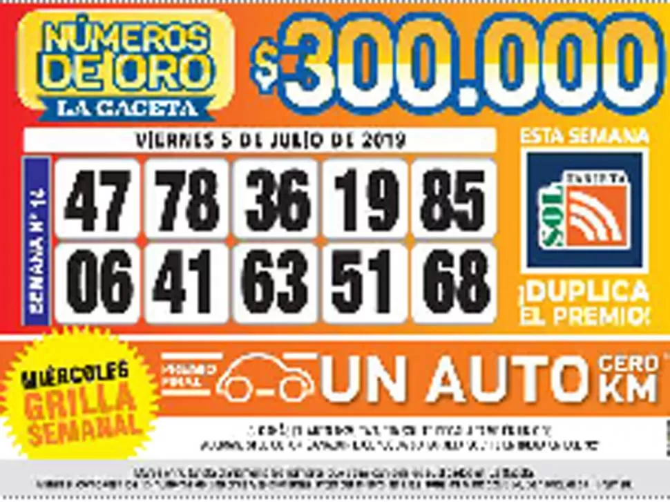 Los Números de Oro de LA GACETA