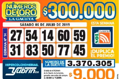 Los Números de Oro de LA GACETA