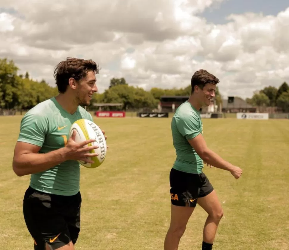 A LA ESPERA. Bautista Ezcurra y Bautista Delguy son dos de los Jaguares que reforzarán la franquicia de la Currie Cup. prensa jaguares