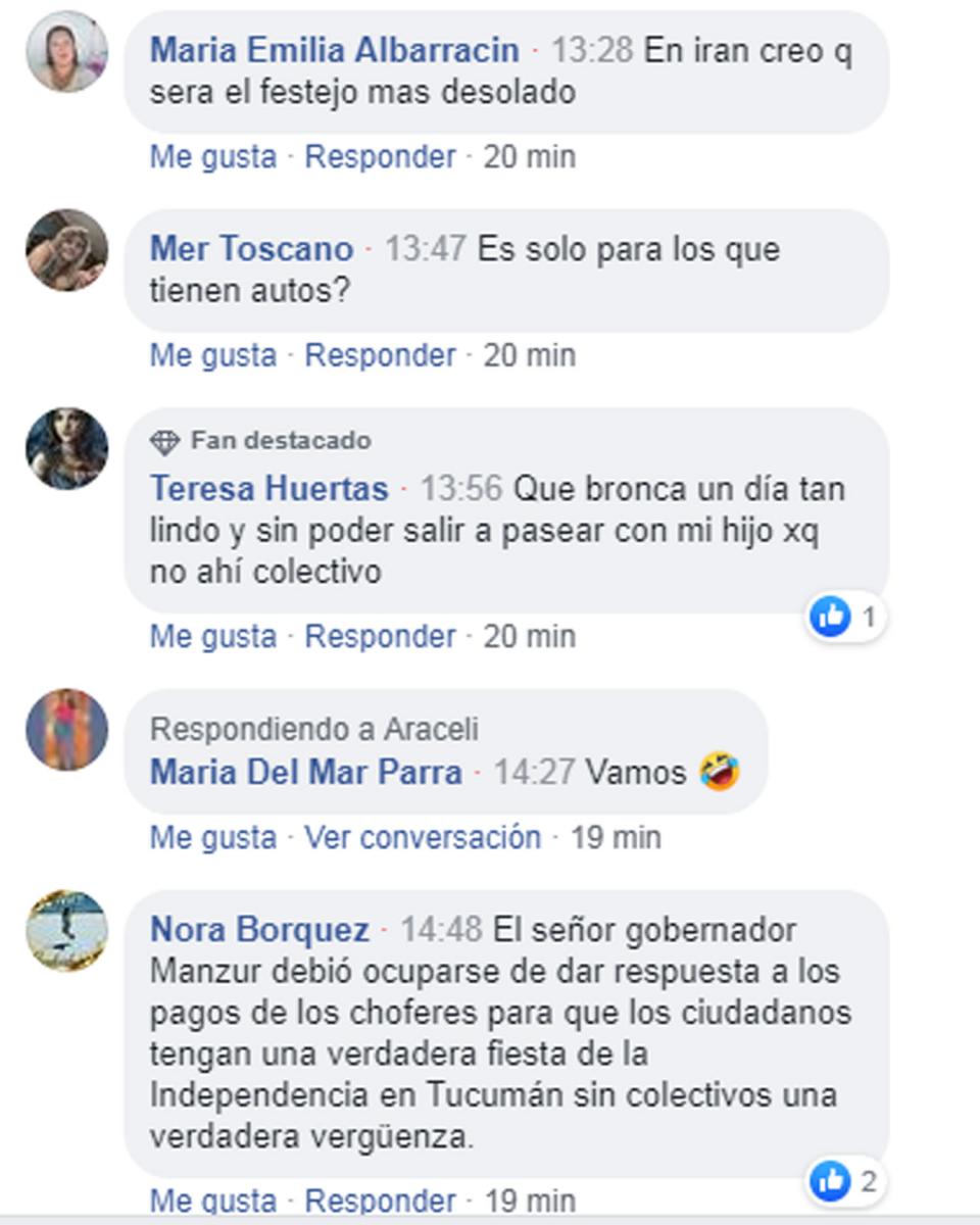 Los tucumanos, indignados porque el paro de colectivos arruinó la vigilia del 9 de Julio