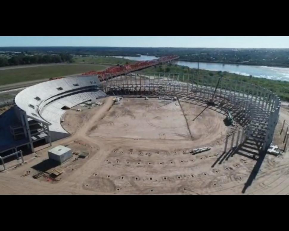 TODAVÍA FALTA. Así quedaría el Estadio Único de Santiago del Estero. captura de video