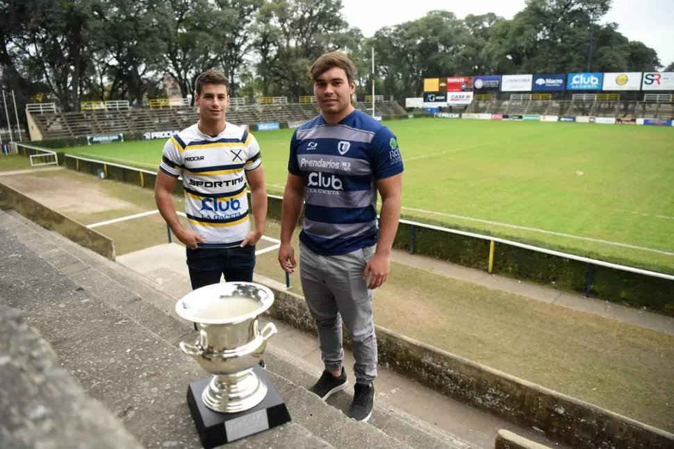 TODOS POR ELLA. Santiago Rez Masud y Juan Ignacio Cruz, capitanes de Lawn Tennis y Universitario respectivamente, vaticinan una final muy cerrada, en la que los forwards serán el centro de atención. la gaceta / foto de Analía Jaramillo