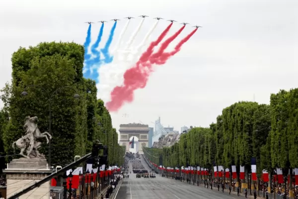 Francia: celebración con un tinte europeo