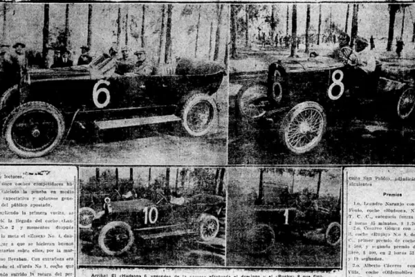 La primera carrera de automóviles