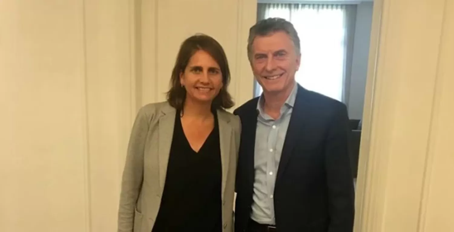 JUNTO A MACRI. Marina Simian pide la reeleción.