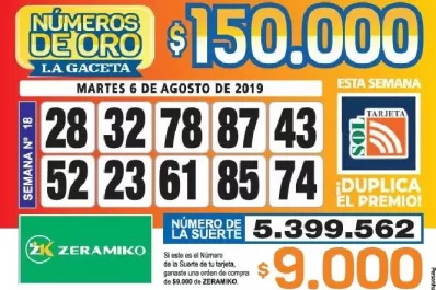 Los Números de Oro de LA GACETA