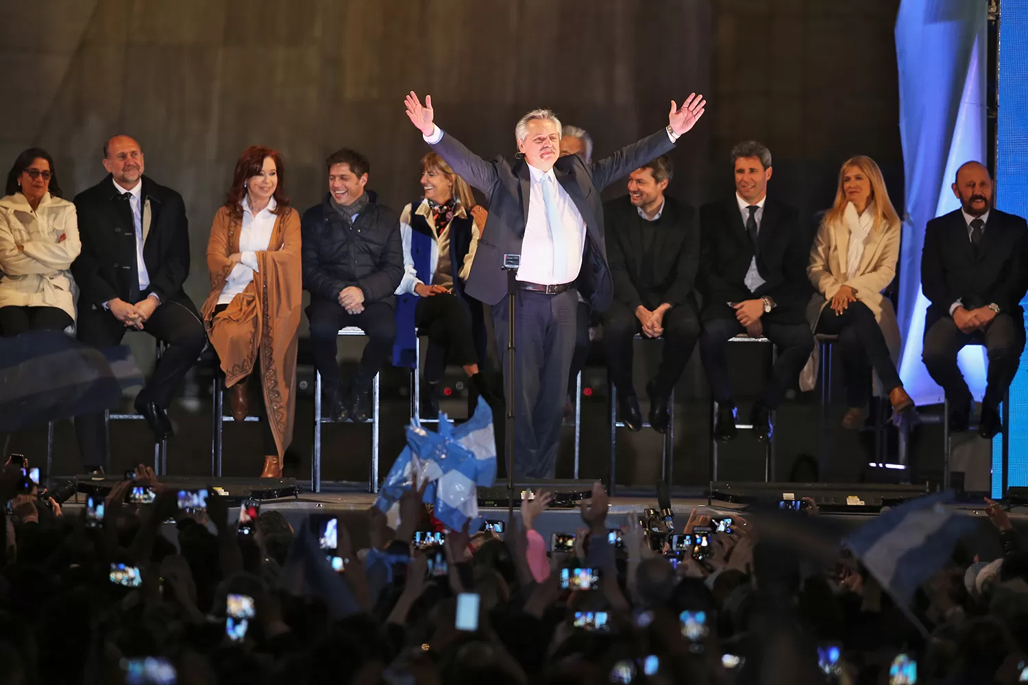 Alberto Fernández en el cierre de campaña para las PASO.