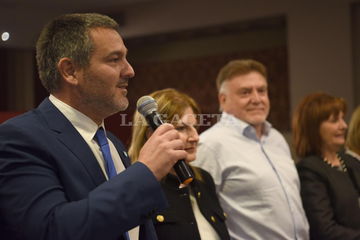 Alberto Colombres Garmendia fue otro de los referentes del macrismo que habló durante el acto. 