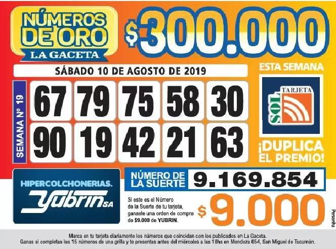 Los Números de Oro de LA GACETA