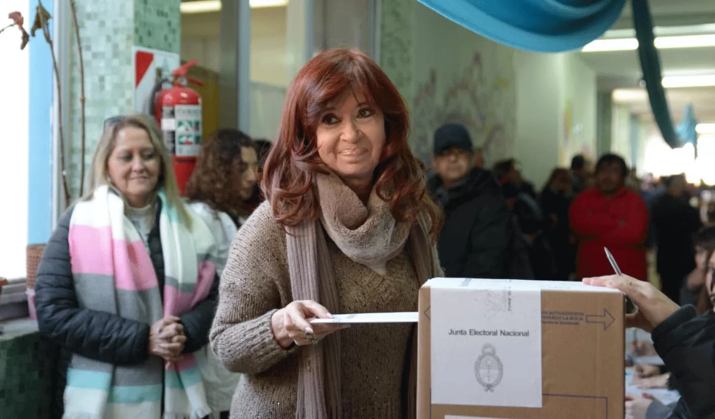 Cristina Fernández votó en Río Gallegos.