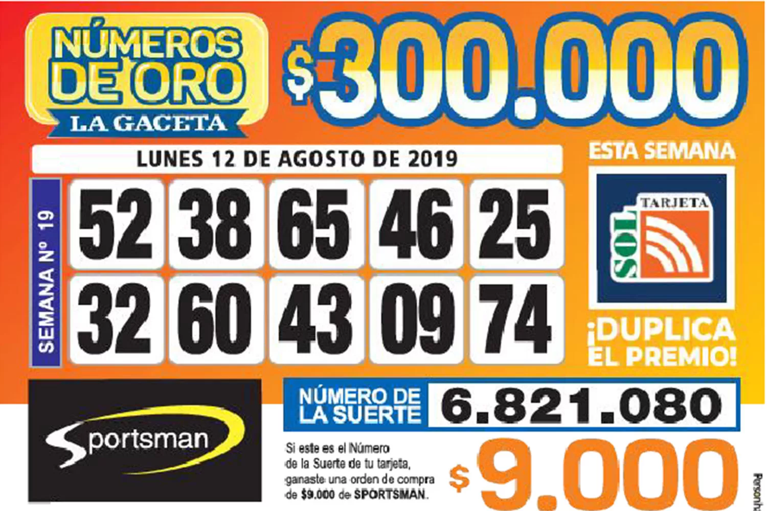 Los Números de Oro de LA GACETA