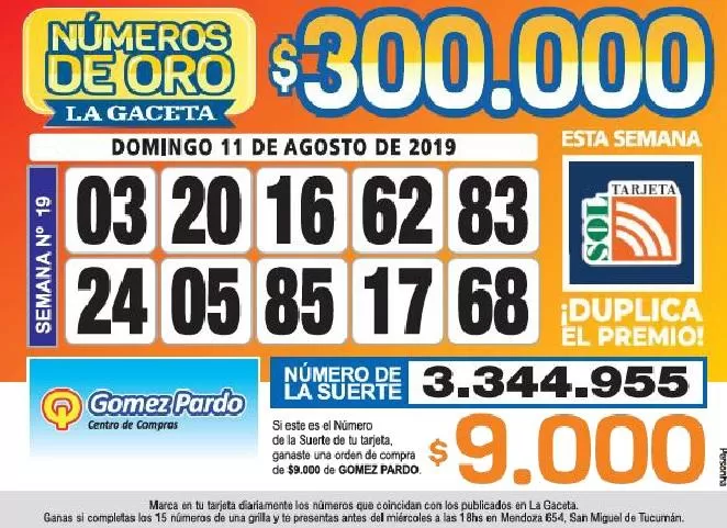 Los Números de Oro de LA GACETA