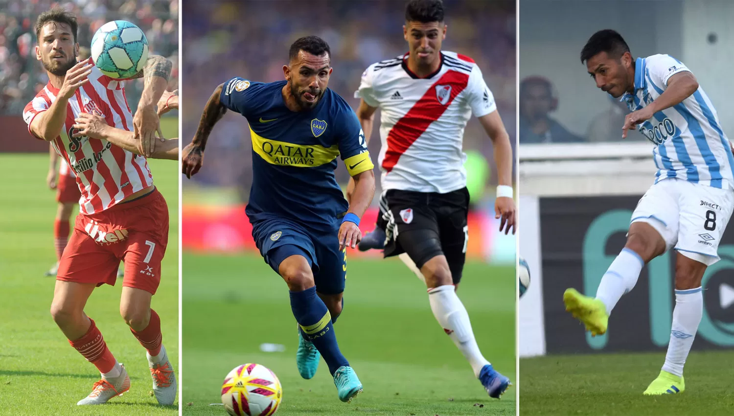 A TODO FÚTBOL. Ramiro Costa, Carlos Tevez, Exequiel Palacios y Augusto Lotti serán protagonistas del fin de semana.