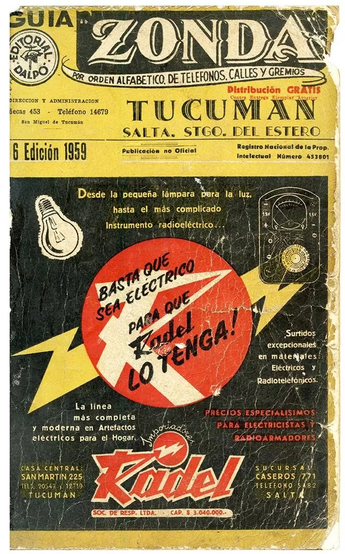 SEXTA EDICIÓN. Portada de la correspondiente al año 1959. Era un grueso tomo de 518 páginas. 