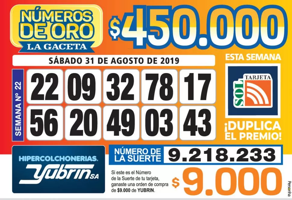 Los Números de Oro de LA GACETA