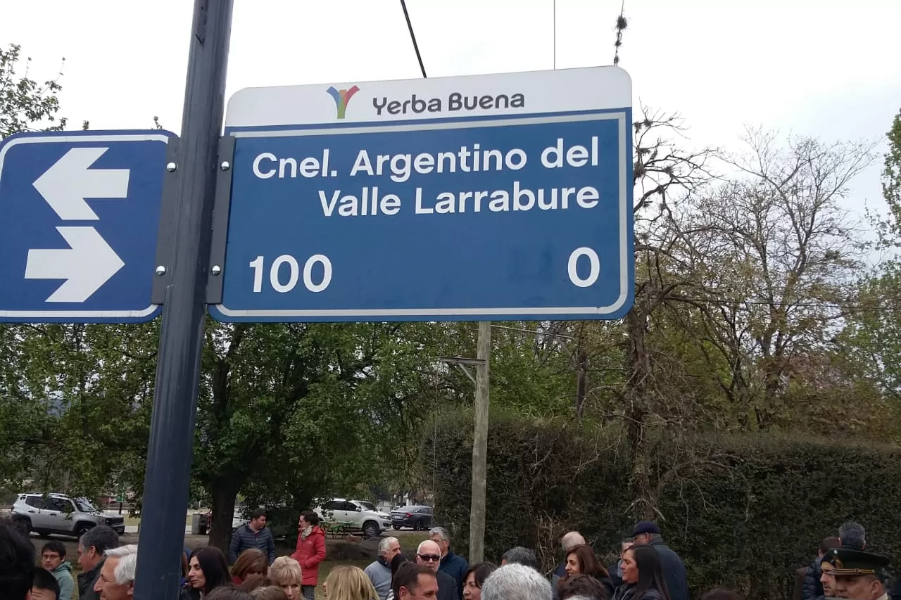 Una calle de Yerba Buena lleva el nombre del coronel Larrabure