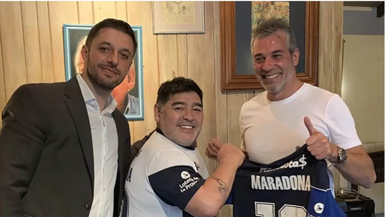 Morla, Maradona y Pellegrino.