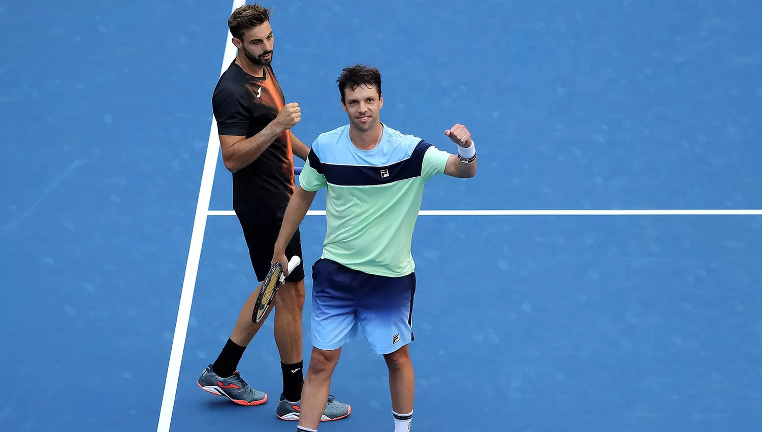 Zeballos y Granollers, tras la victoria en semifinales. (FOTO TOMADA DE TWITTER @ATPTour_ES)