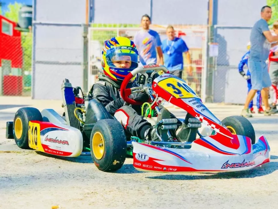 AL TOP-TEN. “Bauti” quiere poner a su kart entre los 10 mejores en Chile.  