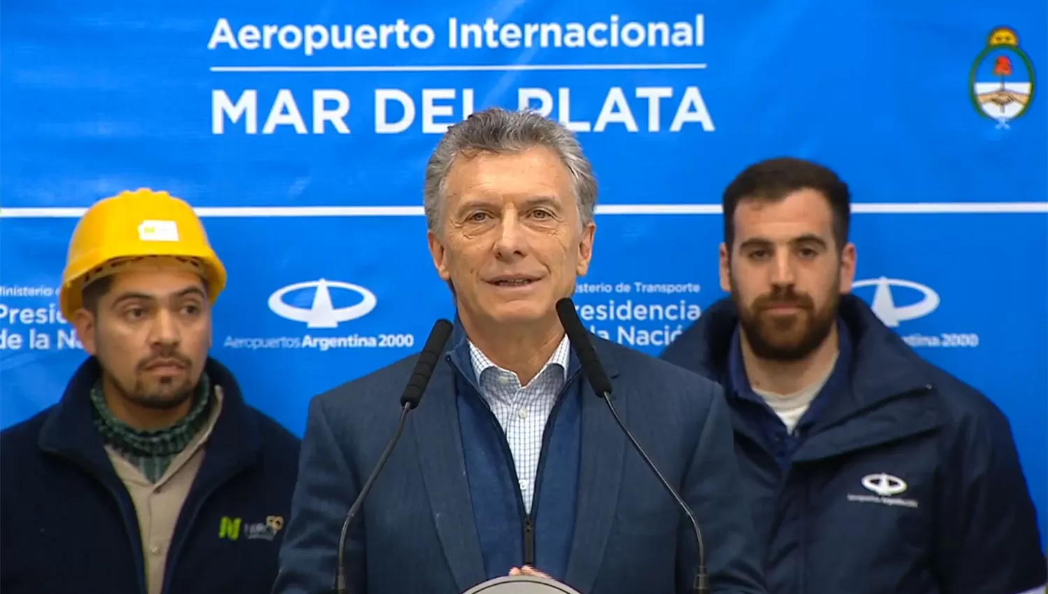 Macri, durante el acto de inauguración en La Feliz. 