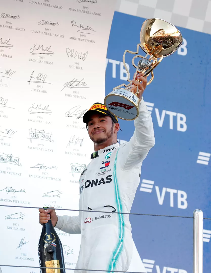 IMPLACABLE. Hamilton volvió a demostrar todo su jerarquía en Rusia. 