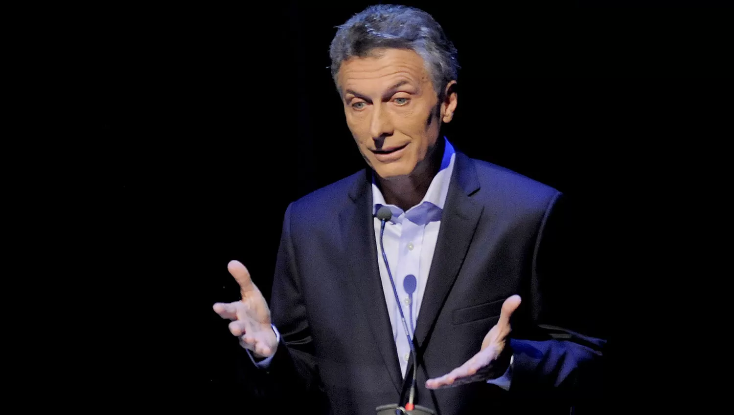 Macri, durante el debate que se realizó en 2015. DYN