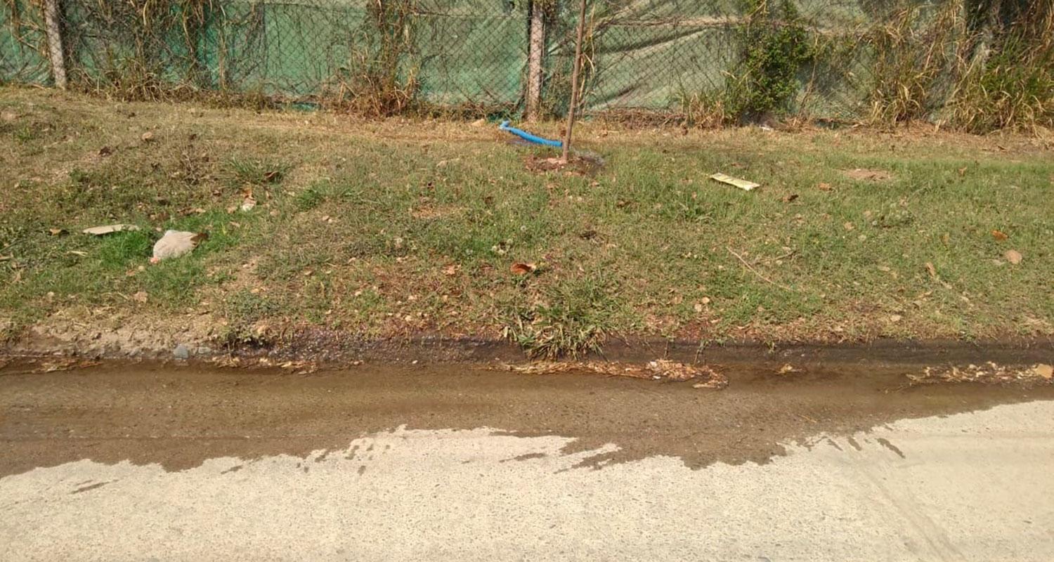 Soportan un lago de aguas servidas en el barrio Ampliación Tiro Federal