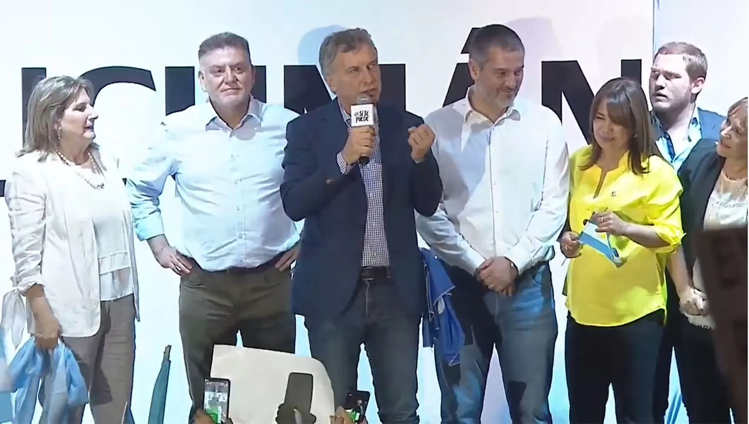 Macri estuvo acompañado por los referentes de Cambiemos en Tucumán. CAPTURA DE PANTALLA