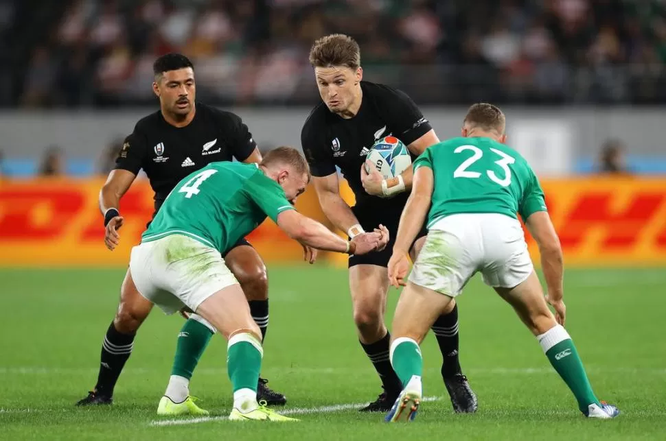NADA LO DETIENE. Nueva Zelanda  fue muy superior a Irlanda y en semifinales enfrentará a Inglaterra. 