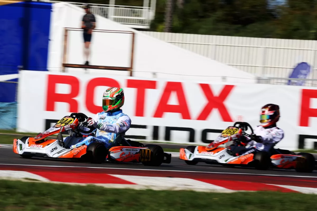 EL “MEJOR AMIGO”. El karting marca Rotax, que recibió el domingo tras el sorteo, y Escalera serán uno hasta el sábado.   