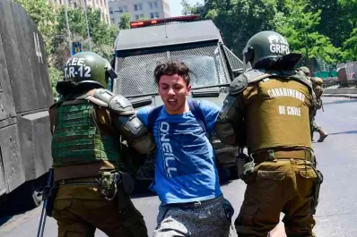 Mirá los enfrentamientos en la cuarta jornada de protesta en Chile